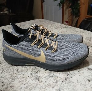 Men's Nike Gray/Gold New Orleans Saints Air Zoom Pegasus 36 Running Shoes..13